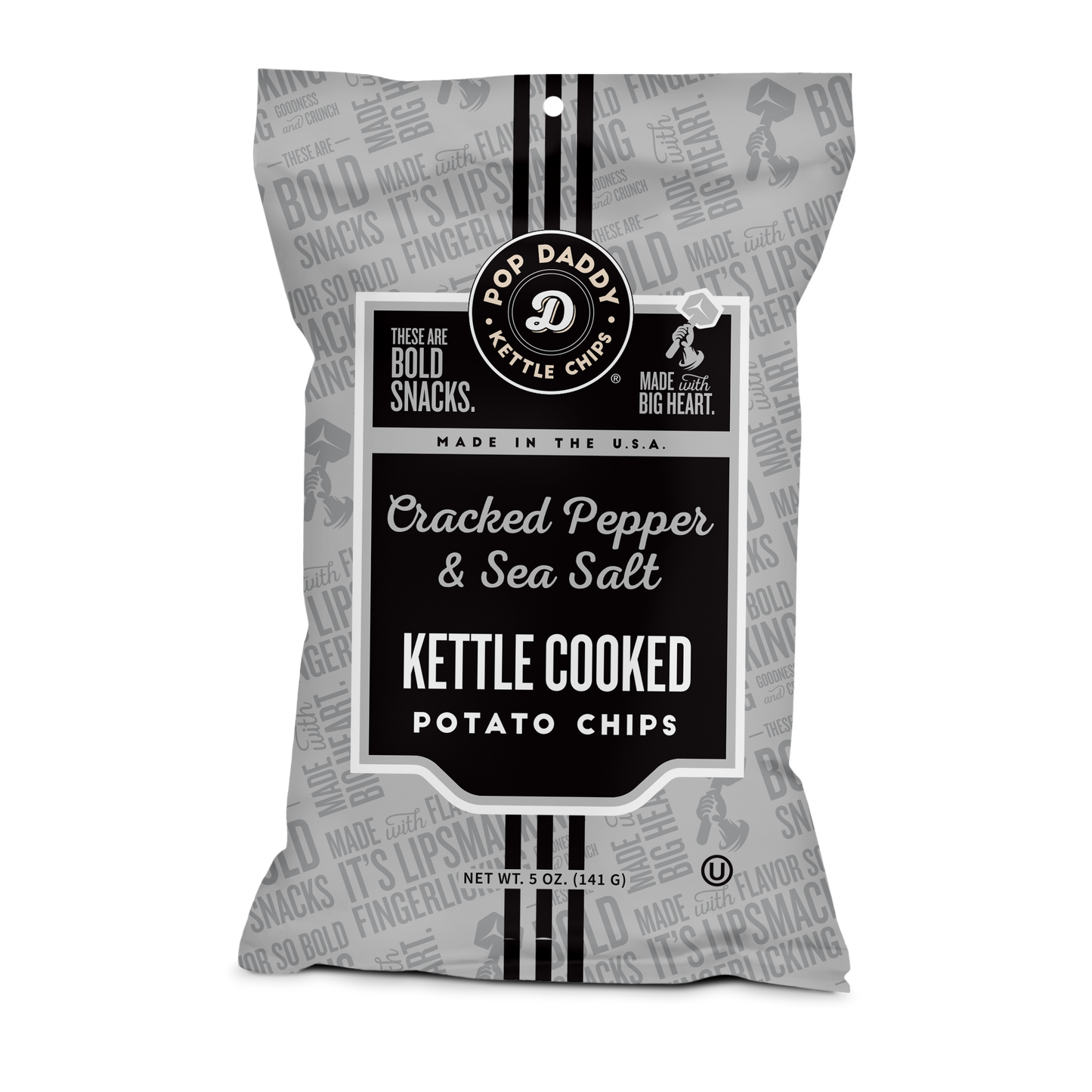 Cracked Pepper and Sea Salt Kettle Cooked Potato Chips 5oz