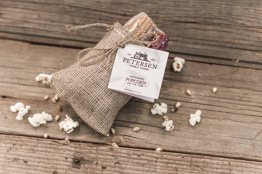 Microwave Popcorn on the Cob  - Hand-Harvested & Burlap